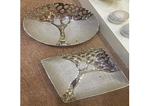 Ваза керамическая серебряная 14х9,5х24 (TT-00000843)