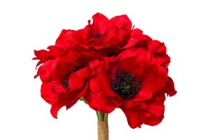 Букет красных маков 30см (D-9F27090SN-1545)