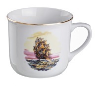 Кружка "корабль" 600 мл. высота=10 см. DUBI (606-742)