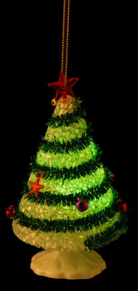 Фигурка с подсветкой "елка" 7*7*13 см.(кор=240шт.) Polite Crafts&gifts (786-251)