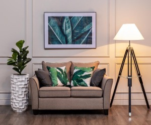 Кашпо 33*33*69см цвет белый (00002591)