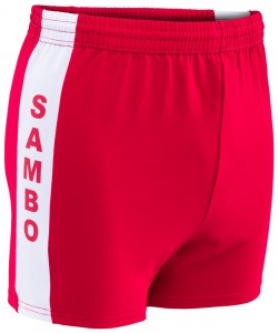 Шорты для самбо красные, р.34 (D-139917)