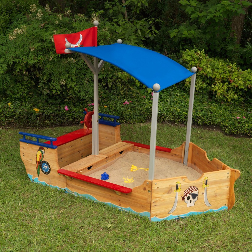 Песочница "Пиратская лодка" (Pirate Sandboat) (00128_KE)