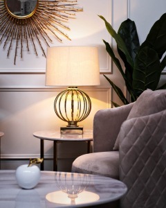 Лампа настольная плафон золотистый d40*70см (TT-00000532)