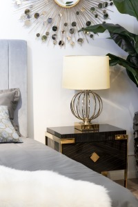 Лампа настольная плафон золотистый d40*70см (TT-00000532)