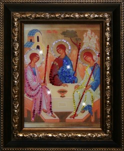 Икона Святой Троицы с кристаллами Swarovski (1365)