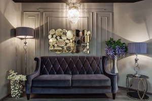 Кашпо 30*30*48см цвет серебро (00002601)