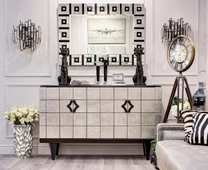 Кашпо 30*30*48см цвет серебро (00002601)