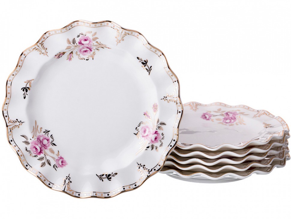 Набор из 6-ти тарелок десертных "завтрак у королевы" диаметр=20 см Lefard (590-222)