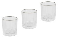 Стопка для водки, 60 мл, 6 шт, хрусталь, с серебристым кантом, Piza Silver - SM2110/SAL Same