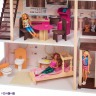 Деревянный кукольный домик "Сан-Ремо", с мебелью 20 предметов в наборе, для кукол 30 см (PD318-06)