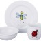 Набор посуды на 1 персону 3 пр. "зверята": кружка 300мл+тарелка 21,5см + салатник 15см. DUBI (606-834)