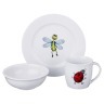 Набор посуды на 1 персону 3 пр. "зверята": кружка 300мл+тарелка 21,5см + салатник 15см. DUBI (606-834)