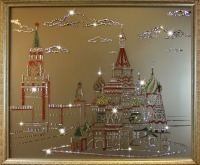 Картина Красная площадь с кристаллами Swarovski (1184)