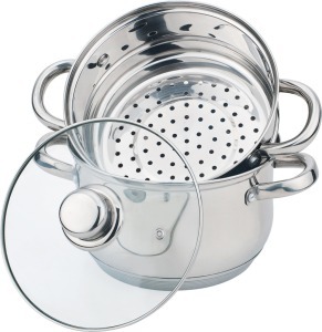 Кастрюля-пароварка agness 2-х ярусная, 3 предмета, серия "classic" диаметр=20см, 3,2л Agness (933-503)