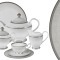 Чайный сервиз Вуаль белая 42 предмета на 12 персон - MI2-K6986-Y3_42-AL Midori
