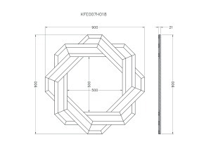 Зеркало 900х900х21 (TT-00000664)