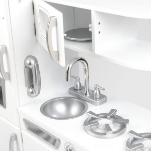 Детская игрушечная кухня из дерева "Винтаж", цвет Белый (White Vintage Kitchen) (53208_KE)