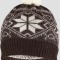 Шапка детская Norveg цвет коричневый с белыми снежинками (текстильный помпон) 7CWU-018 (S) (15349s48759)