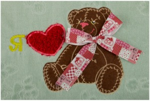 Полотенце  90*50см, "потапыч", 380 г/м.кв., х/б 100%, фисташка SANTALINO (703-512-5)