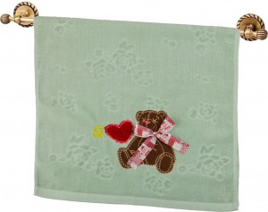 Полотенце  90*50см, "потапыч", 380 г/м.кв., х/б 100%, фисташка SANTALINO (703-512-5)