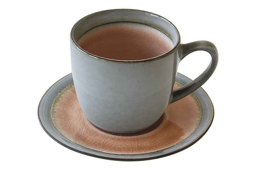Чашка с блюдцем Origin (пыльно-розовая) без инд.упаковки - EL-1804_OGDU Easy Life (R2S)