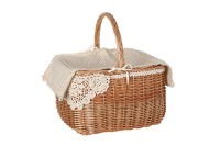 Корзинка с ручкой в комплект входит салфетка 34*26*21 см/высота ручки 37 см. Lefard (119-200)