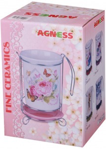 Подставка под кухонные приборы "лавандовая весна" 10,5*10,5*16 см Agness (358-1107)