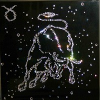 Картина Телец 25х25 см с кристаллами Swarovski (1126)