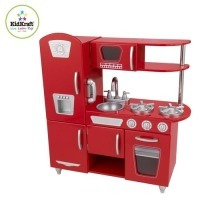 Игрушка кухня из дерева "Винтаж", цвет Красный (Red Vintage Kitchen) (53173_KE)