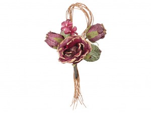 Цветок искусственный "роза" длина=23 см на клипсе Lefard (241-1815)