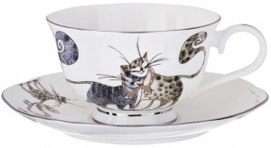 Чайный сервиз на 6 персон 15 пр. "котики" 1000/600/300/250 мл Lefard (264-864)