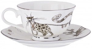 Чайный сервиз на 6 персон 15 пр. "котики" 1000/600/300/250 мл Lefard (264-864)