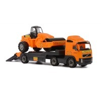 "Volvo", автомобиль-трейлер + дорожный каток (в коробке) (9630_PLS)