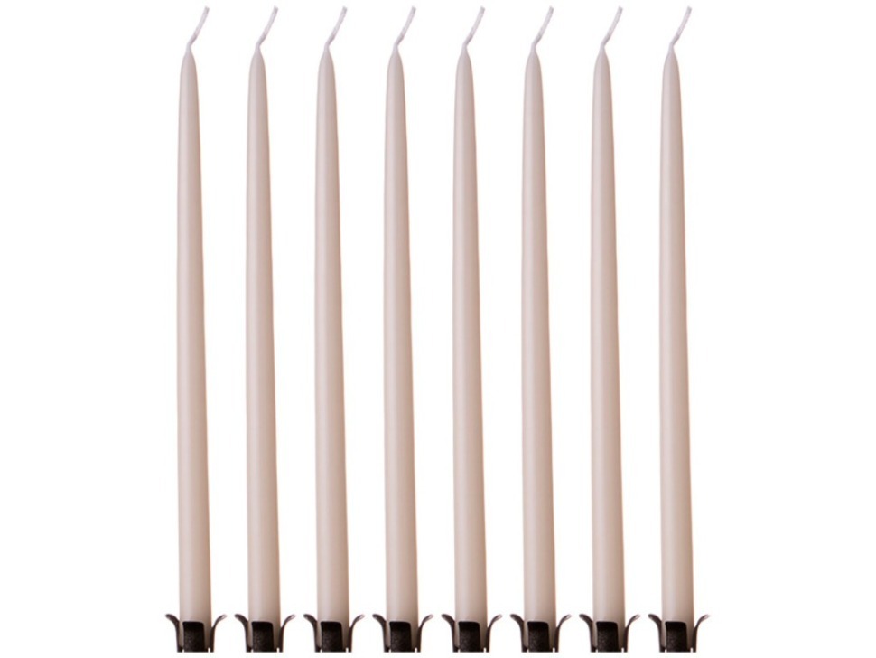 Набор свечей из 8 шт. 23/1 см. лакированный кремовый (кор=3набор.) Adpal (348-628)