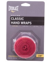 Бинт боксерский Everlast 4465RD, 2.5 м, хлопок, красный (386608)