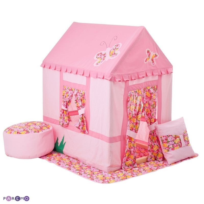 Текстильный домик-палатка с пуфиком для девочек "Дворец Мирабель" (PCR116-02)