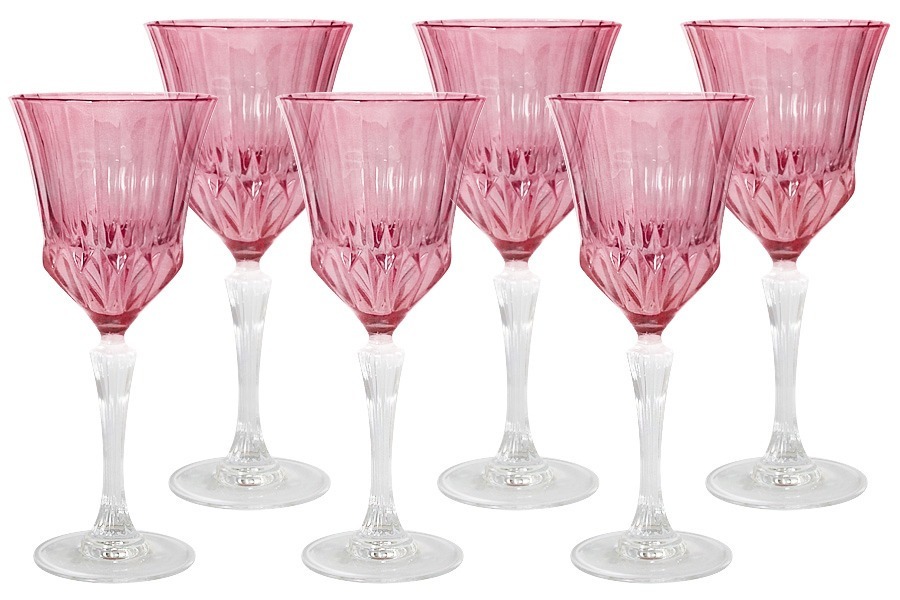 Набор: 6 бокалов для вина Адажио - розовая - SM2205L-P Same