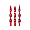 Набор свечей из 3 шт. красный металлик н=27 см. Adpal (348-304)