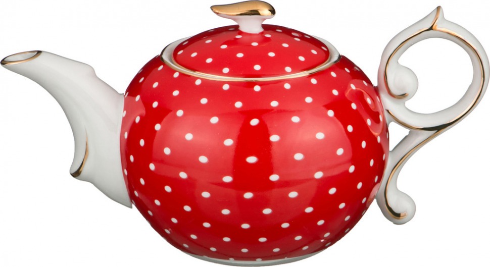 Чайник lefard "красный в горошек" 250 мл Lefard (85-1005)