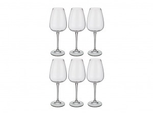 Набор бокалов для вина из 6 шт. "alizee/anser" 440 мл высота=24 см Crystalite Bohemia (669-148)