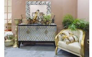 Комод со столешницей из натуральн. камня 159*41*97см (00002086)