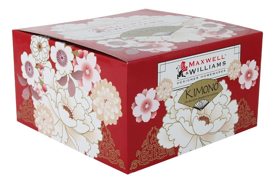 Чашка с блюдцем Кимоно (красный) в подарочной упаковке - MW637-PK0423 Maxwell & Williams