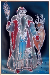 Картина Морозко с кристаллами Swarovski (1216)