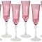 Набор: 6 бокалов для шампанского Адажио - розовая - SM2207L-P Same