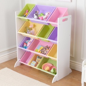 Система для  хранения с 12 контейнерами KidKraft, цв. Белый (15450_KE)