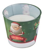 Свеча ароматизированная "we wish you" яблоко и корица высота=8 см. диаметр=9 см. Adpal (348-461)