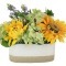 Декоративные цветы Подсолнухи и гортензии в керамической вазе - DG-J7136 Dream Garden