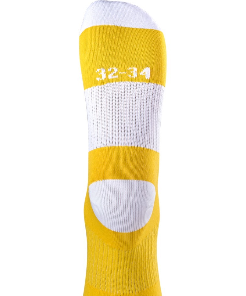 Гетры футбольные JA-001, желтый/белый (667205)