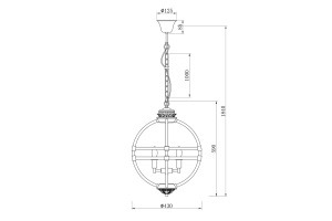 Светильник потолочный стекло/хром d43*64см (TT-00001096)